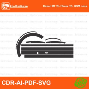 Canon RF 28-70mm F2L USM Lens File thiết kế Skin máy ảnh & Lens, Template Vector chuẩn cắt decal | KhoThiếtKế.vn