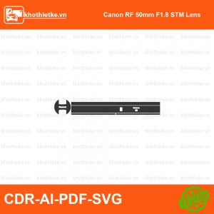 Canon RF 50mm F1.8 STM Lens File thiết kế Skin máy ảnh & Lens, Template Vector chuẩn cắt decal | KhoThiếtKế.vn