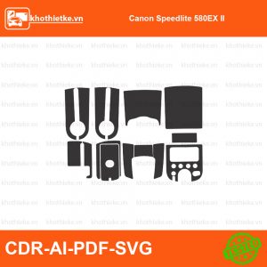 Canon Speedlite 580EX II File thiết kế Skin máy ảnh & Lens, Template Vector chuẩn cắt decal | KhoThiếtKế.vn