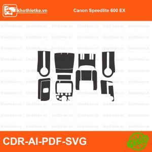 Canon Speedlite 600 EX File thiết kế Skin máy ảnh & Lens, Template Vector chuẩn cắt decal | KhoThiếtKế.vn