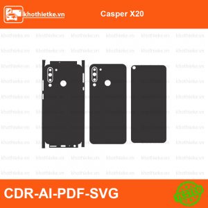 Casper X20 File thiết kế Skin, Template Vector chuẩn cắt decal | KhoThiếtKế.vn