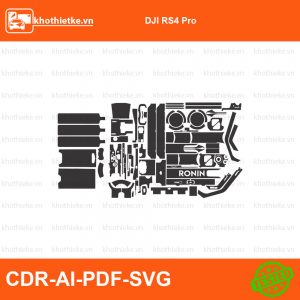 DJI RS4 Pro File thiết kế Skin máy ảnh & Lens, Template Vector chuẩn cắt decal | KhoThiếtKế.vn