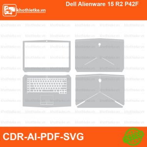 Dell Alienware 15 R2 P42F File thiết kế Skin, Template Vector chuẩn cắt decal | KhoThiếtKế.vn