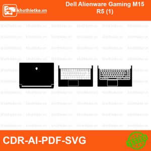 Dell Alienware Gaming M15 R5 (1) File thiết kế Skin, Template Vector chuẩn cắt decal | KhoThiếtKế.vn