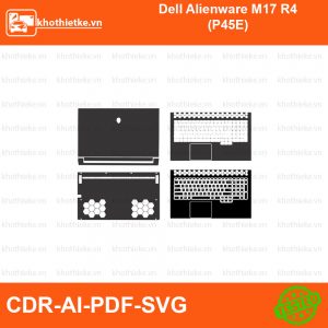 Dell Alienware M17 R4 (P45E) File thiết kế Skin, Template Vector chuẩn cắt decal | KhoThiếtKế.vn