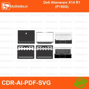 Dell Alienware X14 R1 (P150G) File thiết kế Skin, Template Vector chuẩn cắt decal | KhoThiếtKế.vn