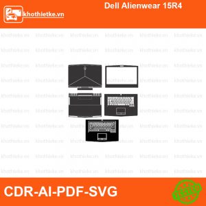 Dell Alienwear 15R4 File thiết kế Skin, Template Vector chuẩn cắt decal | KhoThiếtKế.vn