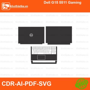 Dell G15 5511 Gaming File thiết kế Skin, Template Vector chuẩn cắt decal | KhoThiếtKế.vn