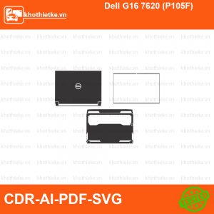 Dell G16 7620 (P105F) File thiết kế Skin, Template Vector chuẩn cắt decal | KhoThiếtKế.vn