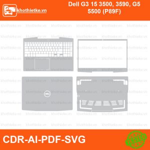 Dell G3 15 3500, 3590, G5 5500 (P89F) (1) File thiết kế Skin, Template Vector chuẩn cắt decal | KhoThiếtKế.vn