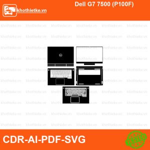 Dell G7 7500 (P100F) File thiết kế Skin, Template Vector chuẩn cắt decal | KhoThiếtKế.vn