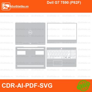Dell G7 7590 (P82F) File thiết kế Skin, Template Vector chuẩn cắt decal | KhoThiếtKế.vn