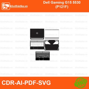 Dell Gaming G15 5530 (P121F) File thiết kế Skin, Template Vector chuẩn cắt decal | KhoThiếtKế.vn