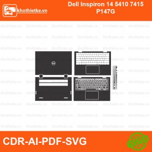 Dell Inspiron 14 5410 7415 P147G File thiết kế Skin, Template Vector chuẩn cắt decal | KhoThiếtKế.vn