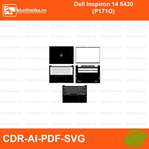 Dell Inspiron 14 5430 (P171G) File thiết kế Skin, Template Vector chuẩn cắt decal | KhoThiếtKế.vn
