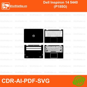 Dell Inspiron 14 5440 (P185G) File thiết kế Skin, Template Vector chuẩn cắt decal | KhoThiếtKế.vn