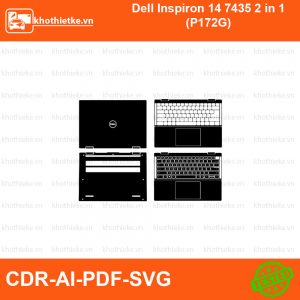 Dell Inspiron 14 7435 2 in 1 (P172G) File thiết kế Skin, Template Vector chuẩn cắt decal | KhoThiếtKế.vn