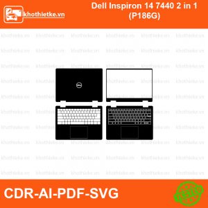 Dell Inspiron 14 7440 2 in 1 (P186G) File thiết kế Skin, Template Vector chuẩn cắt decal | KhoThiếtKế.vn