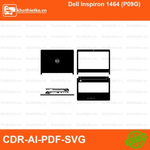 Dell Inspiron 1464 (P09G) File thiết kế Skin, Template Vector chuẩn cắt decal | KhoThiếtKế.vn