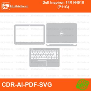 Dell Inspiron 14R N4010 (P11G) File thiết kế Skin, Template Vector chuẩn cắt decal | KhoThiếtKế.vn