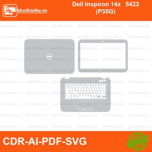 Dell Inspiron 14z 5423 (P35G) File thiết kế Skin, Template Vector chuẩn cắt decal | KhoThiếtKế.vn