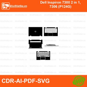 Dell Inspiron 7300 2 in 1, 7306 (P124G) File thiết kế Skin, Template Vector chuẩn cắt decal | KhoThiếtKế.vn