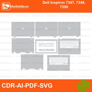 Dell Inspiron 7347, 7348, 7359 File thiết kế Skin, Template Vector chuẩn cắt decal | KhoThiếtKế.vn