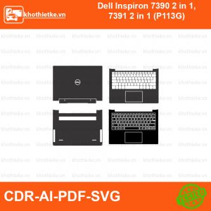 Dell Inspiron 7390 2 in 1 (P113G) File thiết kế Skin, Template Vector chuẩn cắt decal | KhoThiếtKế.vn