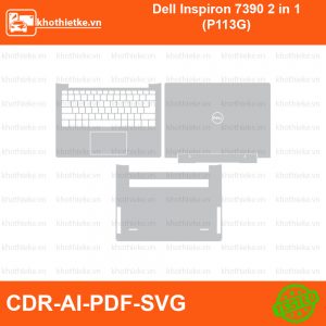 Dell Inspiron 7390 2 in 1, 7391 2 in 1 (P113G) File thiết kế Skin, Template Vector chuẩn cắt decal | KhoThiếtKế.vn