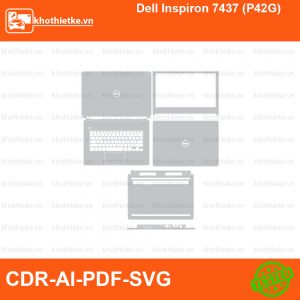 Dell Inspiron 7437 (P42G) File thiết kế Skin, Template Vector chuẩn cắt decal | KhoThiếtKế.vn