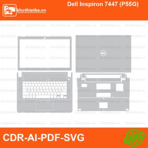 Dell Inspiron 7447 (P55G) File thiết kế Skin, Template Vector chuẩn cắt decal | KhoThiếtKế.vn