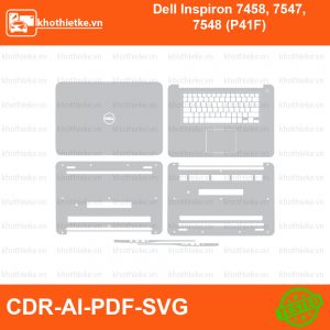 Dell Inspiron 7458, 7547, 7548 (P41F) File thiết kế Skin, Template Vector chuẩn cắt decal | KhoThiếtKế.vn