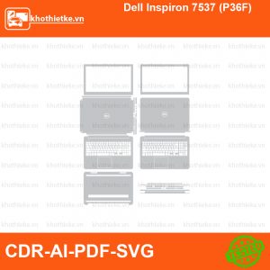 Dell Inspiron 7537 (P36F) File thiết kế Skin, Template Vector chuẩn cắt decal | KhoThiếtKế.vn