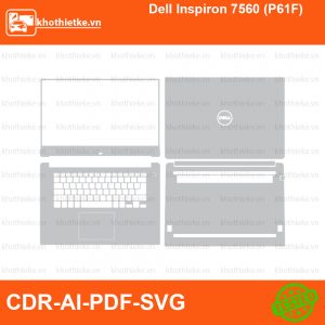 Dell Inspiron 7560 (P61F) File thiết kế Skin, Template Vector chuẩn cắt decal | KhoThiếtKế.vn