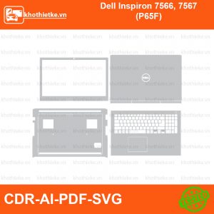 Dell Inspiron 7566, 7567 (P65F) File thiết kế Skin, Template Vector chuẩn cắt decal | KhoThiếtKế.vn