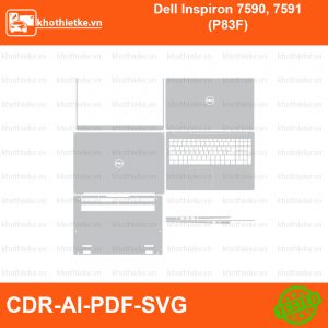Dell Inspiron 7590, 7591 (P83F) File thiết kế Skin, Template Vector chuẩn cắt decal | KhoThiếtKế.vn