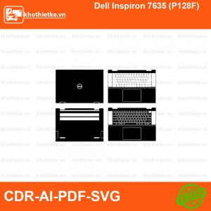 Dell Inspiron 7635 (P128F) File thiết kế Skin, Template Vector chuẩn cắt decal | KhoThiếtKế.vn