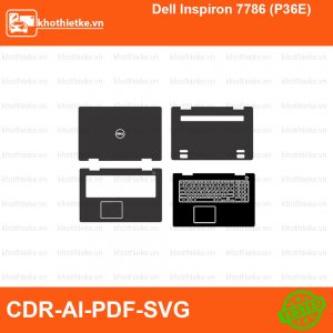 Dell Inspiron 7786 (P36E) File thiết kế Skin, Template Vector chuẩn cắt decal | KhoThiếtKế.vn