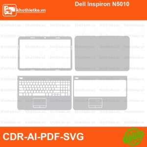 Dell Inspiron N5010 File thiết kế Skin, Template Vector chuẩn cắt decal | KhoThiếtKế.vn