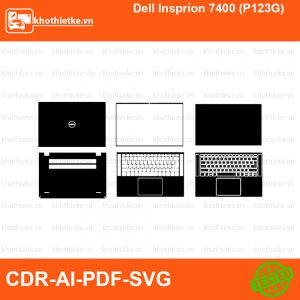 Dell Insprion 7400 (P123G) File thiết kế Skin, Template Vector chuẩn cắt decal | KhoThiếtKế.vn