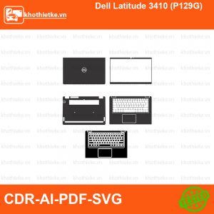 Dell Latitude 3410 (P129G) File thiết kế Skin, Template Vector chuẩn cắt decal | KhoThiếtKế.vn