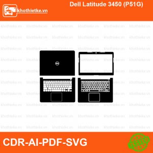 Dell Latitude 3450 (P51G) File thiết kế Skin, Template Vector chuẩn cắt decal | KhoThiếtKế.vn