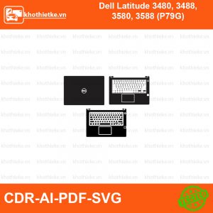 Dell Latitude 3480, 3488, 3580, 3588 (P79G) File thiết kế Skin, Template Vector chuẩn cắt decal | KhoThiếtKế.vn