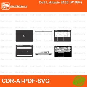 Dell Latitude 3520 (P108F) File thiết kế Skin, Template Vector chuẩn cắt decal | KhoThiếtKế.vn
