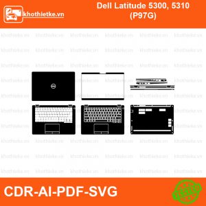 Dell Latitude 5300, 5310 (P97G) File thiết kế Skin, Template Vector chuẩn cắt decal | KhoThiếtKế.vn