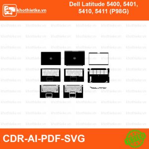 Dell Latitude 5400, 5401, 5410, 5411 (P98G) File thiết kế Skin, Template Vector chuẩn cắt decal | KhoThiếtKế.vn