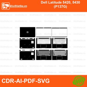 Dell Latitude 5420, 5430 (P137G) File thiết kế Skin, Template Vector chuẩn cắt decal | KhoThiếtKế.vn