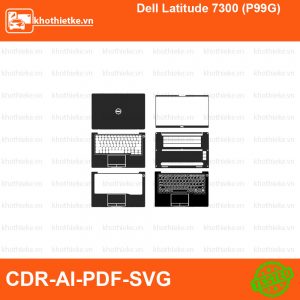 Dell Latitude 7300 (P99G) File thiết kế Skin, Template Vector chuẩn cắt decal | KhoThiếtKế.vn