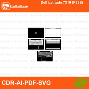 Dell Latitude 7310 (P33S) File thiết kế Skin, Template Vector chuẩn cắt decal | KhoThiếtKế.vn