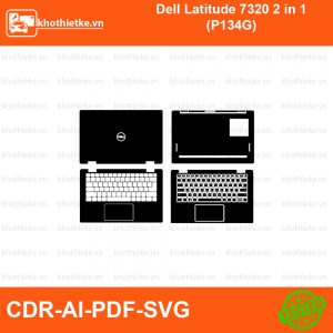 Dell Latitude 7320 2 in 1 (P134G) File thiết kế Skin, Template Vector chuẩn cắt decal | KhoThiếtKế.vn